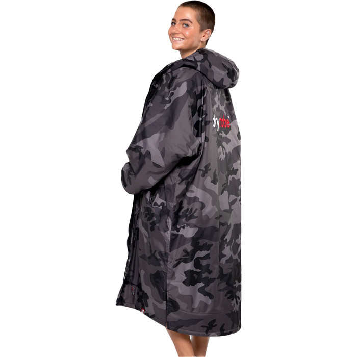 2024 Dryrobe Advance Langarmshirt Wechsel Robe V3 DR104 - Black Camo / Black